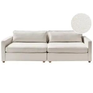 3 Seater Boucle Sofa Off-White VINSTRA