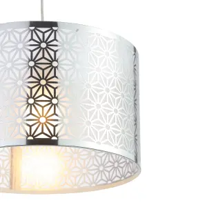 Inlight Hyperion silver effect Laser cut Light shade (D)35cm