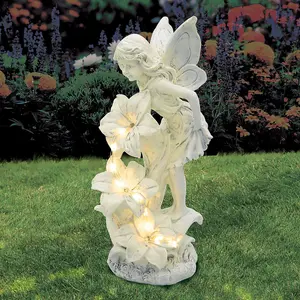 GardenKraft 10969 Solar Powered Light-Up Fairy Ornament