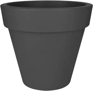 Elho Pure Round 100cm Plastic Plant Pot in Anthracite