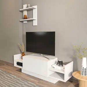 Decorotika Modern Bahara TV Stand With Shelves