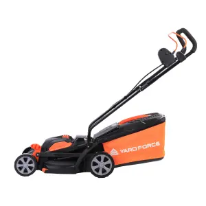 Yard Force 20V 33cm Cordless Lawnmower with 5.0Ah Lithium-Ion Battery & Quick Charger - LM C33B