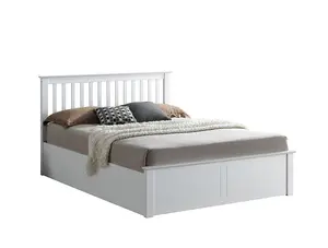 Rest Relax Manhattan White Wooden Ottoman Bed