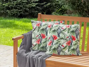 Set of 2 Outdoor Cushions MALLARE Green