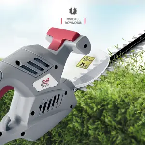 NETTA 500W Wired Hedge Trimmer and Cutter With 50cm Diamond Cutting Blade