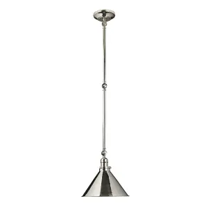 Luminosa Provence 1 Light Indoor Wall / Ceiling Light Polished Nickel, E27