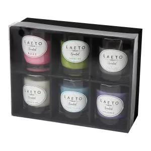 Votive Candles Scented Set of 6 by Laeto Ageless Aromatherapy - FREE DELIVERY INCLUDED