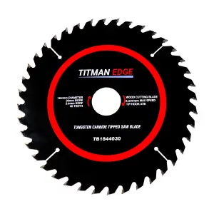 Titman Edge TCT General Purpose Saw Blade 184mm x 30mm x 40 Tooth - TB1844030