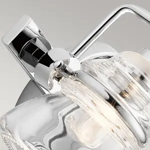 Luminosa Kichler Talland Bathroom Wall Lamp Polished Chrome, IP44