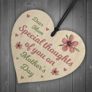 Red Ocean Mothers Day Gift For Mum Novelty Wood Heart Mother's Day Gift For Her Mum Gift