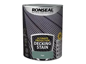 Ronseal 39222 Ultimate Protection Decking Stain Sage 5 litre RSLNUDSS5L