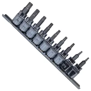 3/8" drive Torx / Star Plus Male Sockets TP10 - TP50 9pcs Set By Bergen