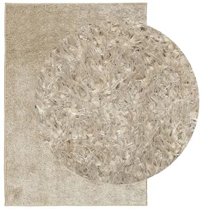 Rug ISTAN High Pile Shiny Look Beige 160x230 cm