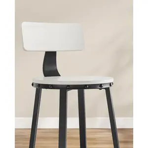 Shakir Counter Stool (Set of 2) White/Black