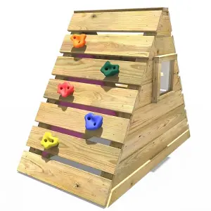 Rebo Mini Wooden Climbing Pyramid Adventure Playset - Pink