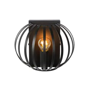 Lucide Manuela Modern Wall Light - 1xE14 - Black