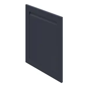 GoodHome Garcinia Integrated handle Matt navy blue Shaker Highline Cabinet door (W)600mm (H)715mm (T)20mm