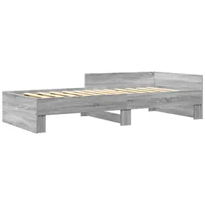 Berkfield Bed Frame without Mattress Grey Sonoma 100x200 cm Engineered Wood