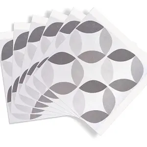 d-c-fix Geometric Grey Self Adhesive Vinyl Wall Tiles Pack of 6 (0.56sqm)