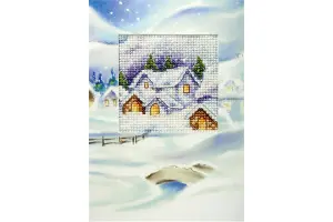 Cross Stitch Kit: Greetings Card: Christmas Village