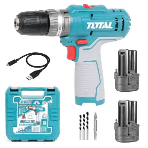 Total Li-Ion 12V Impact Drill (with 2 x Batteries) - TIDLI12202E