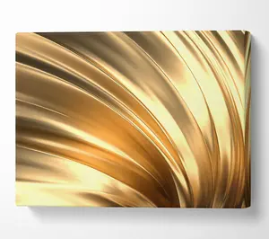 Gold Textured Fabric Canvas Print Wall Art - Medium 20 x 32 Inches