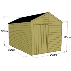 Store More Tongue and Groove Apex Shed - 12x8 Windowless