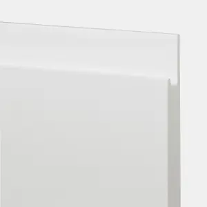 GoodHome Garcinia Integrated handle Gloss white Highline Cabinet door (W)450mm (H)715mm (T)19mm