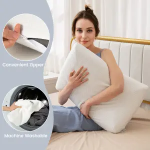 Costway 2Pcs Bamboo Charcoal Memory Foam Pillow Set 3D Cutting Air Flow Pillows