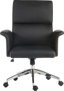 Elegance Medium Executive Chair Black with gas lift seat height and adjustable tilt