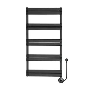 Smart WiFi Aluminium Electric Towel Rail. Low Energy consumption, High performance. 400Watt. Black