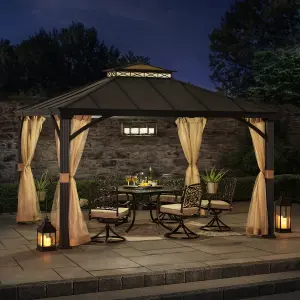 Sunjoy Alum Gazebo TORRE - 385cm x 324cm