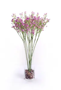 Best Artificial 53cm Gypsophila Flower Spray Bunch (9 pcs) / Pink