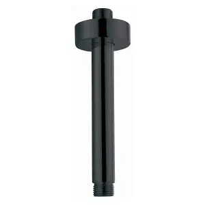 Zoia Black Round Ceiling Mounted Shower Arm