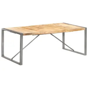 Cheyenne Dining Table Solid Wood Natural / Grey / H75 x L200 x W100cm