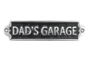 Dads Garage Wall Plaque - L1 x W20 x H6 cm