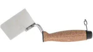 Toolty Corner Lining External Angled Trowel with Cork Handle 80x60mm Stainless Steel for Plastering Finishing DIY