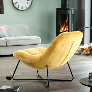 Merced Fabric Accent Chair - Mustard