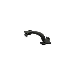 Traditional Forged Iron Pull Handle 132 x 50mm Black Antique Door Handle