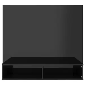 Berkfield Wall TV Cabinet High Gloss Black 102x23.5x90 cm Engineered Wood