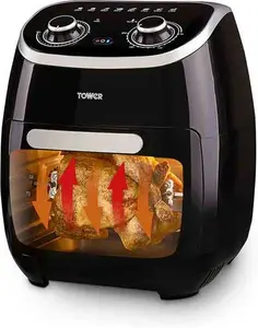 Tower T17038 Xpress 11L 5-In-1 Manual Air Fryer Oven - Black | Robert Dyas