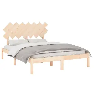 Berkfield Bed Frame 150x200 cm 5FT King Size Solid Wood