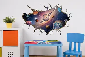 Walplus Adult Sticker Amazing Cosmos 3D View through the wall Wall Stickers PVC