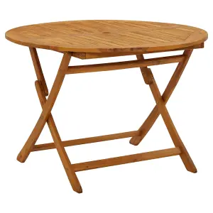 Berkfield Folding Garden Table 110 cm Solid Acacia Wood