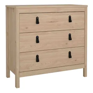 Barcelona Chest 3 drawers in Jackson Hickory Oak