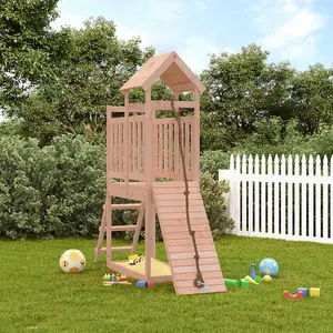 Berkfield Playhouse with Climbing Wall Solid Wood Douglas