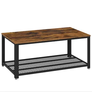 Aplington Coffee Table Rustic Brown Top/Black Base