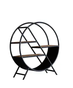 Cosmo Round Bookcase - Wood - L33 x W90 x H100 cm