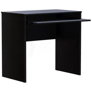 Vida Designs Huby Black Computer Desk Workstation with Keyboard Tray