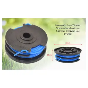 Greenworks Grass Strimmer Trimmer Spool and Dual Line 1.65mm x 5m by Ufixt